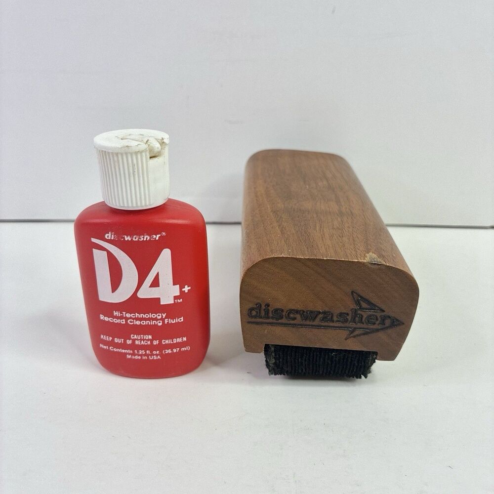 VTG Discwasher D4 Record Care System Cleaner Vinyl Brush w/ 1/2 Empty Fluid*READ